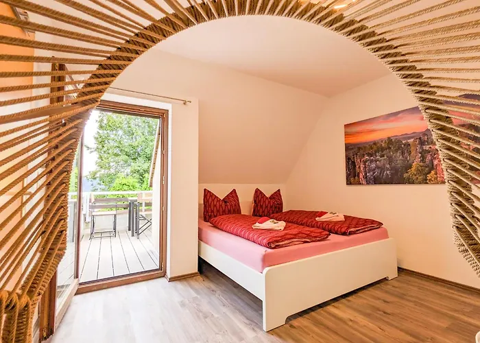 B6 - Urlaubsmagie - Inmitten Der Saechsischen Schweiz Mit Balkon Mit Ausblick Auf Die Sandsteine