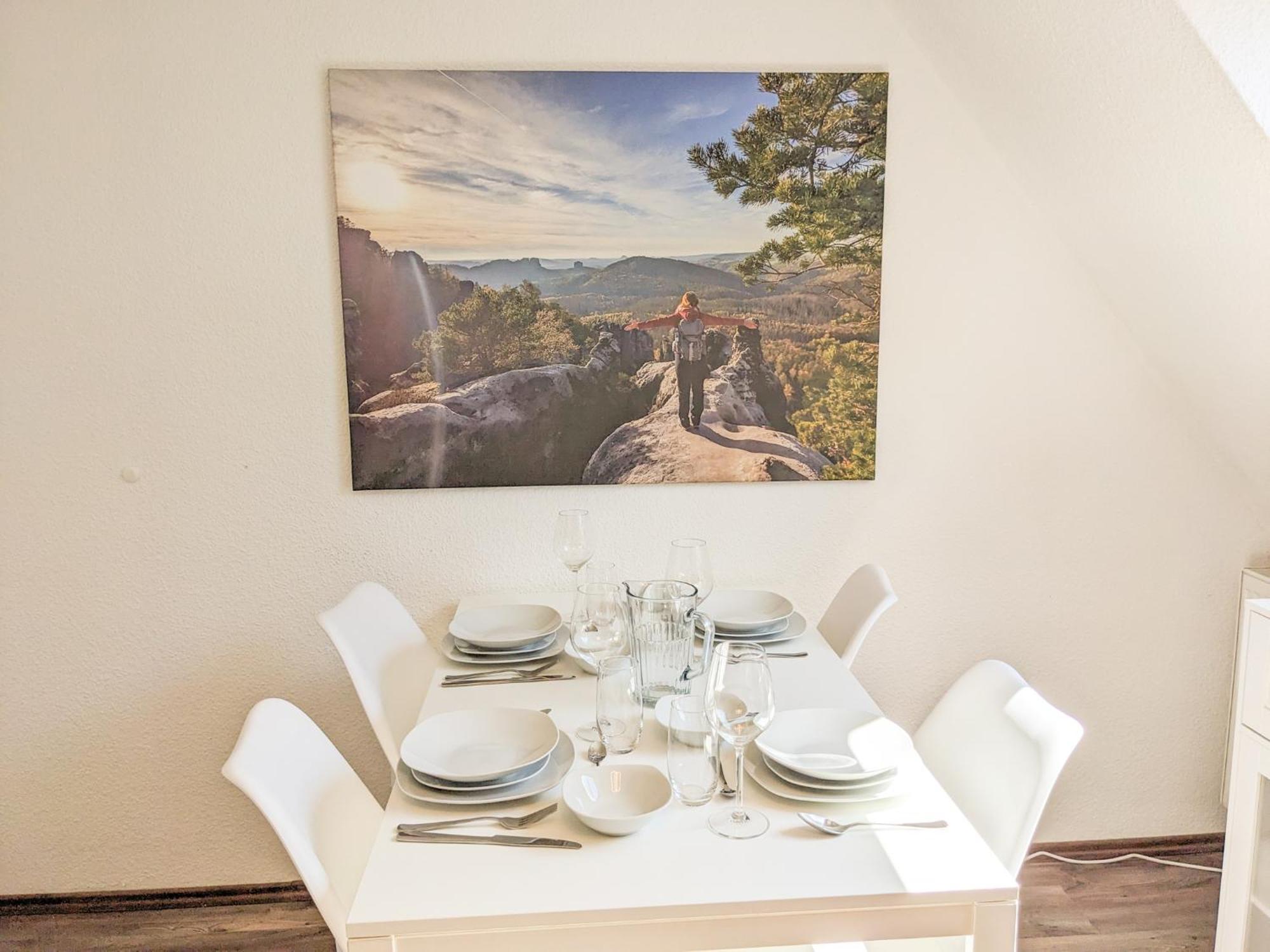 Apartment B6 - Urlaubsmagie - Inmitten Der Saechsischen Schweiz Mit Balkon Mit Ausblick Auf Sandsteine