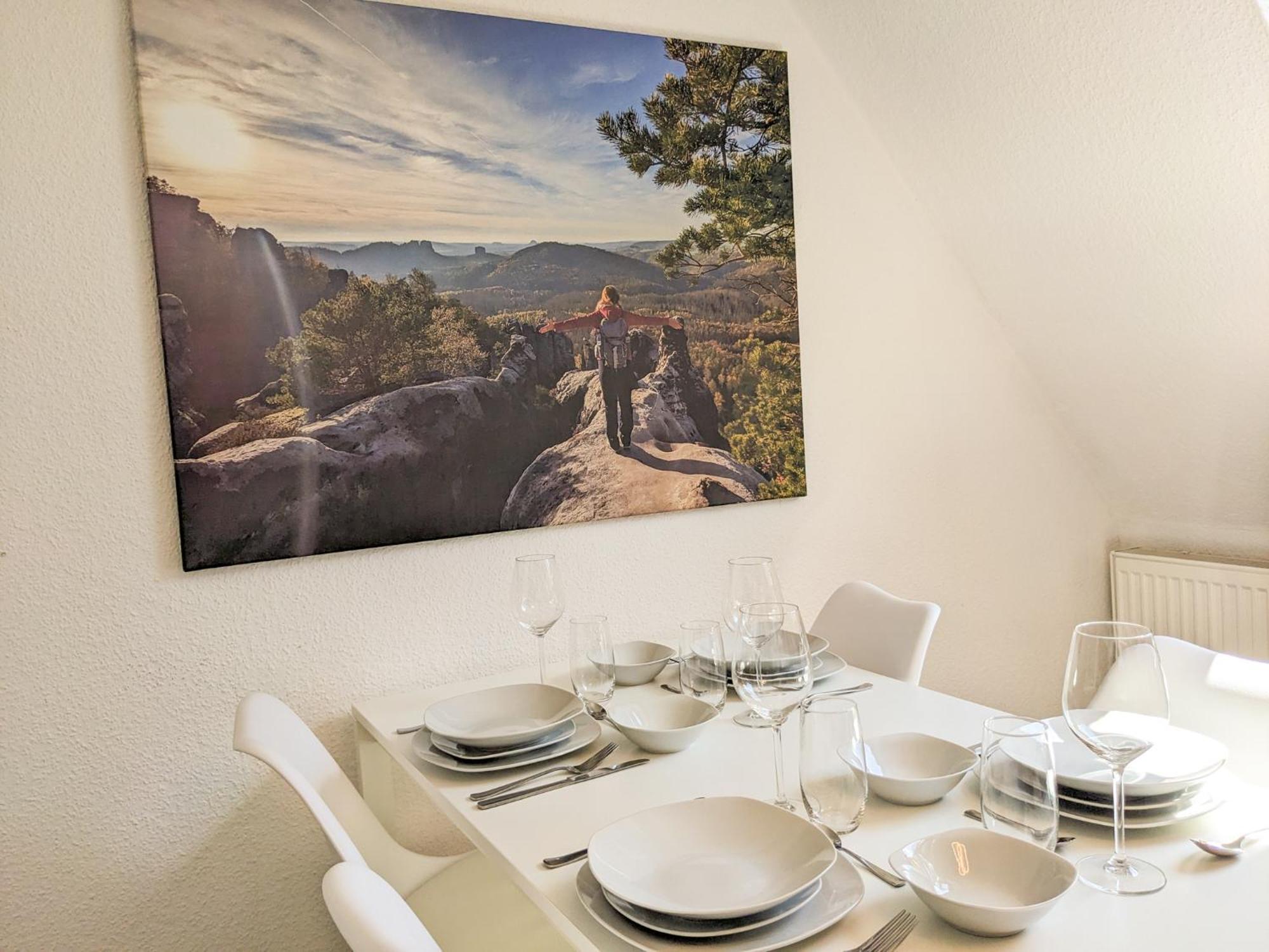 B6 - Urlaubsmagie - Inmitten Der Saechsischen Schweiz Mit Balkon Mit Ausblick Auf Sandsteine Apartment Sebnitz